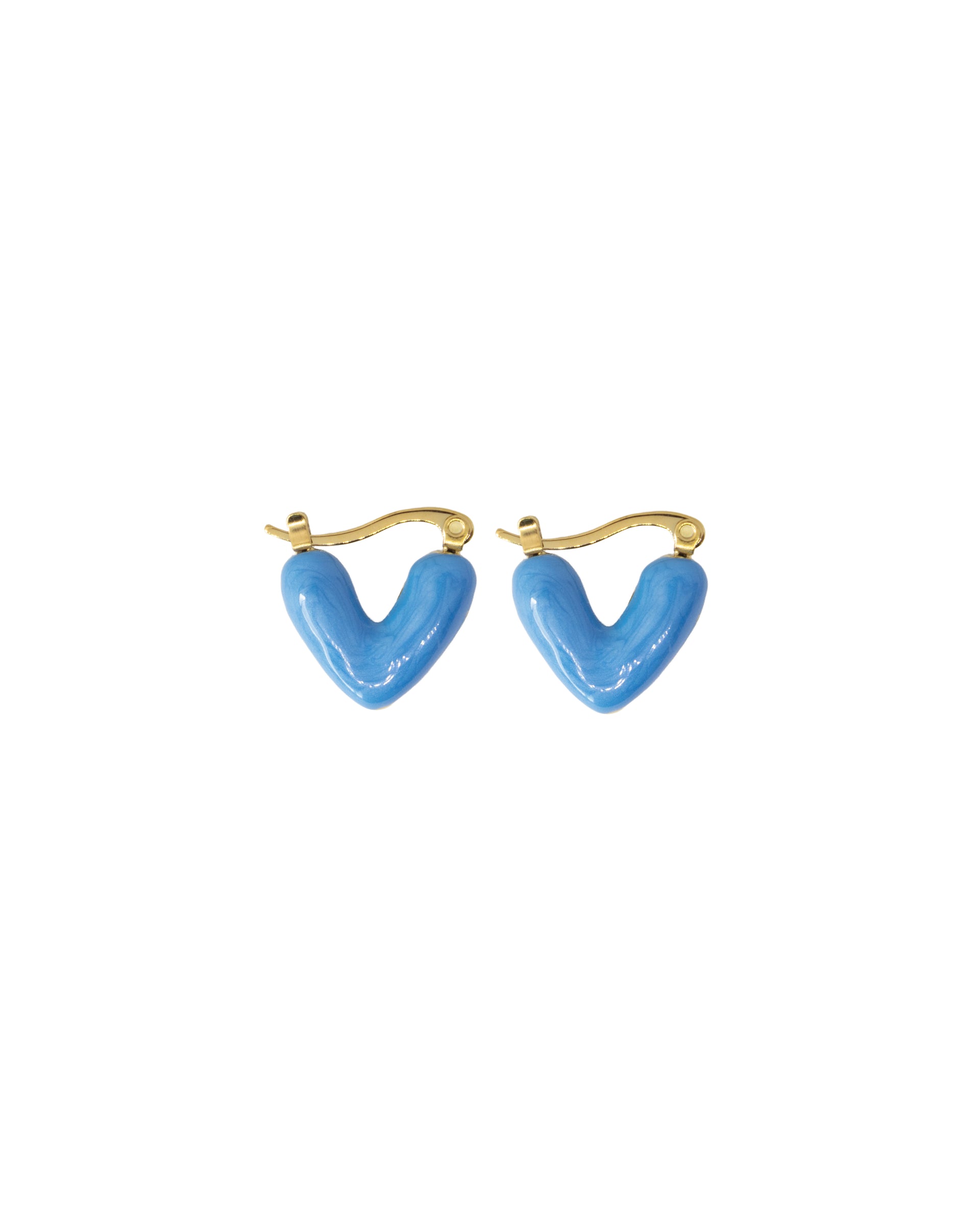 Blue Sky Heart Earrings