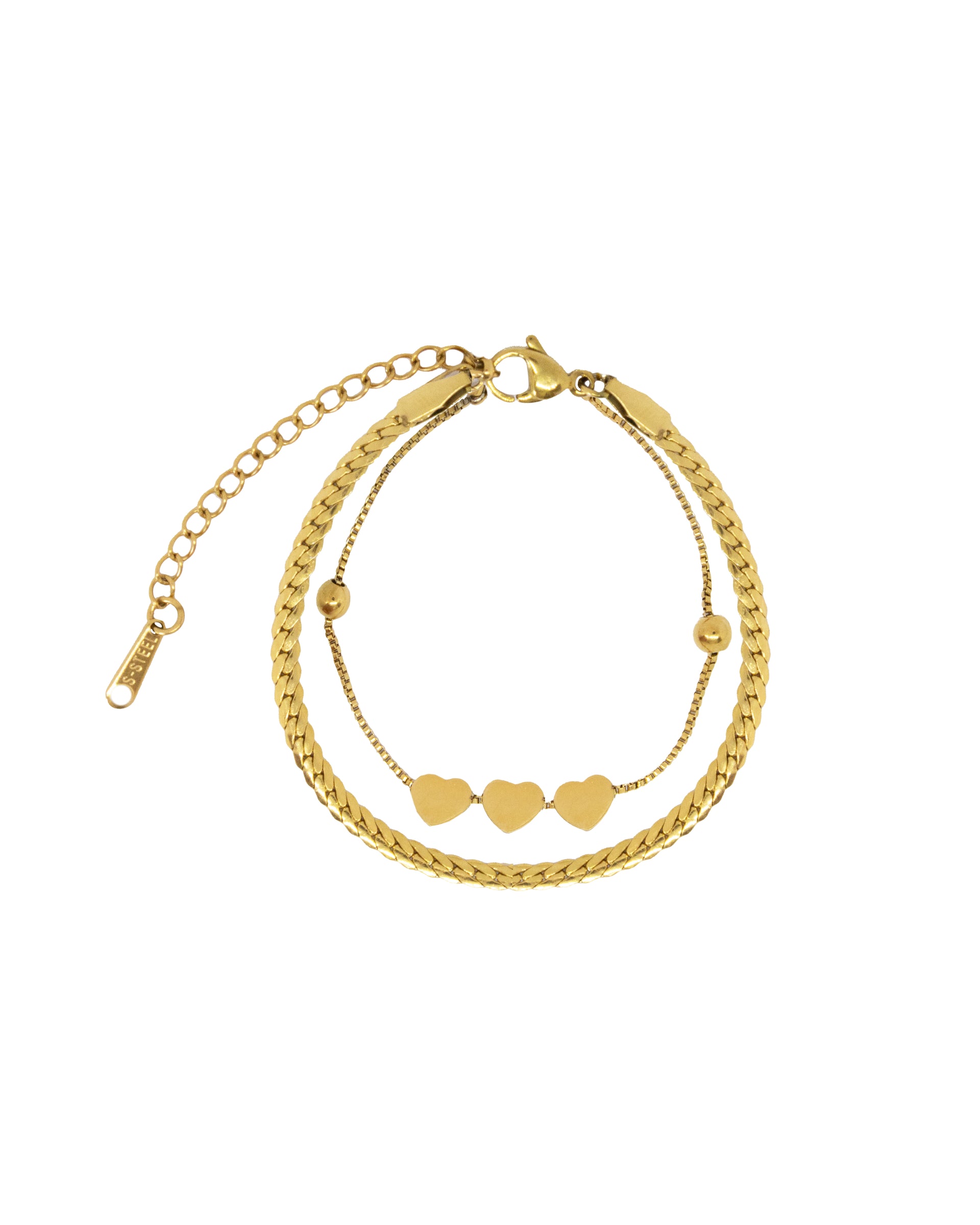 Armband Golden Hearts