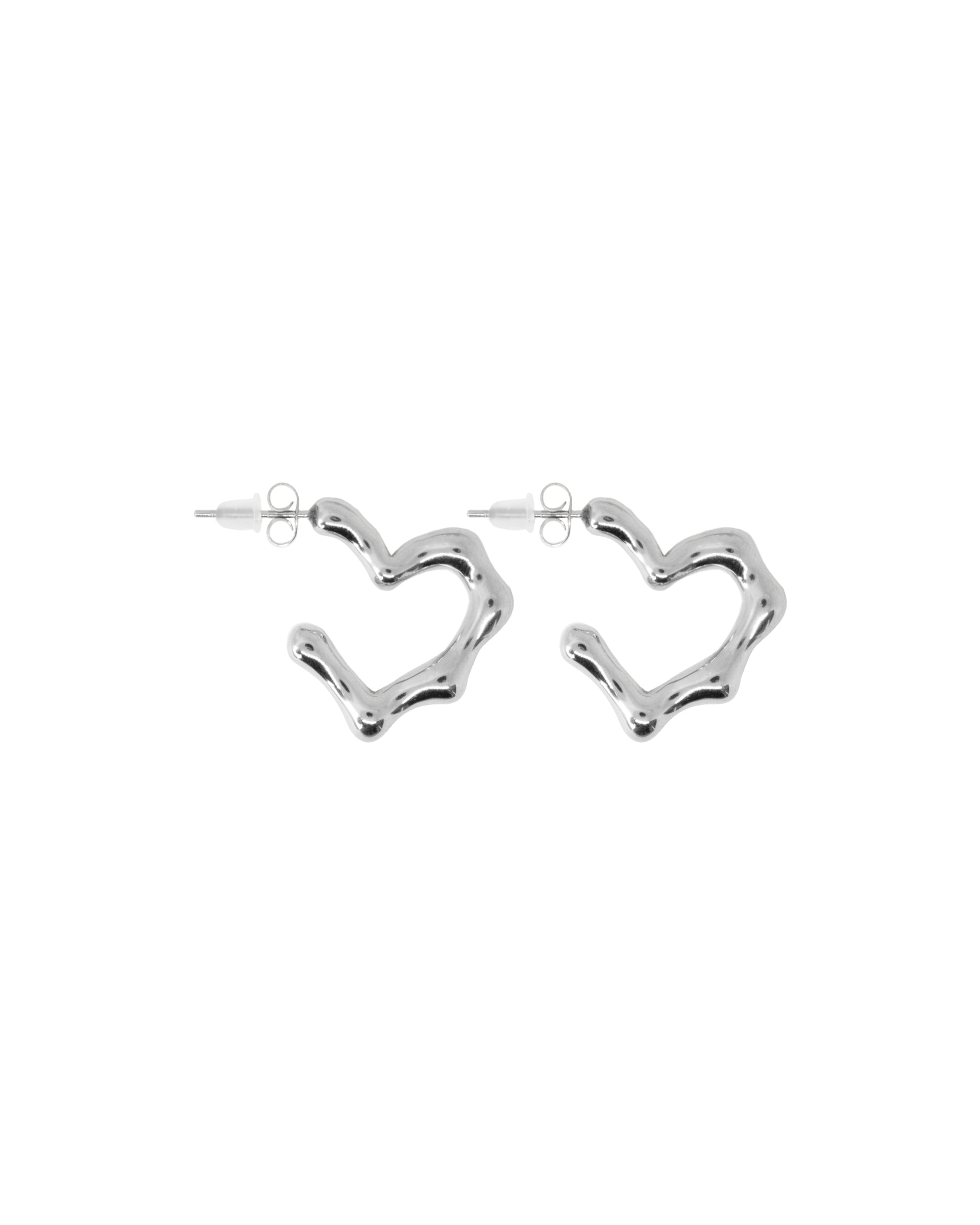 Oorbellen Liya Heart Silver