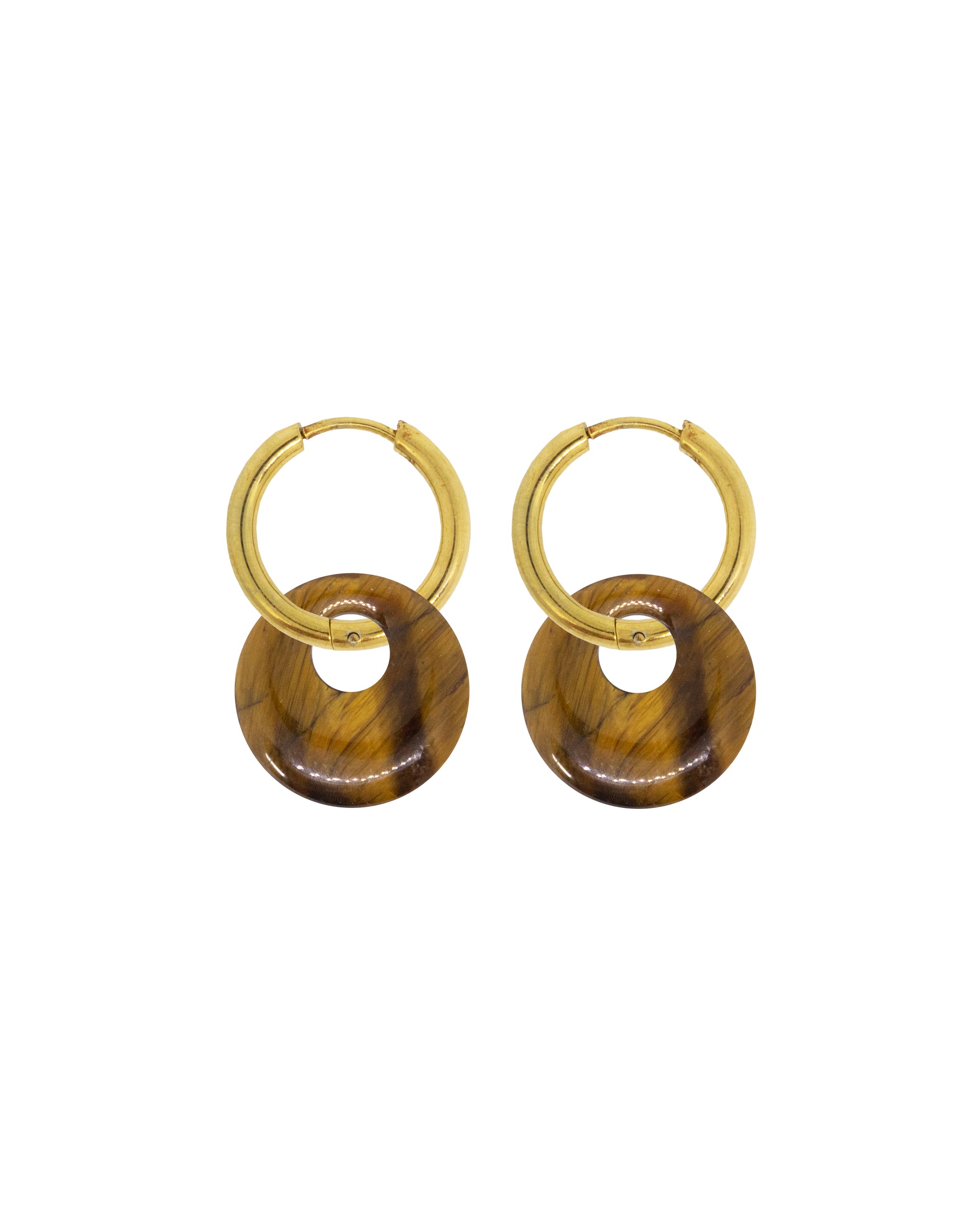 Oorbellen Tiger Eye Brown